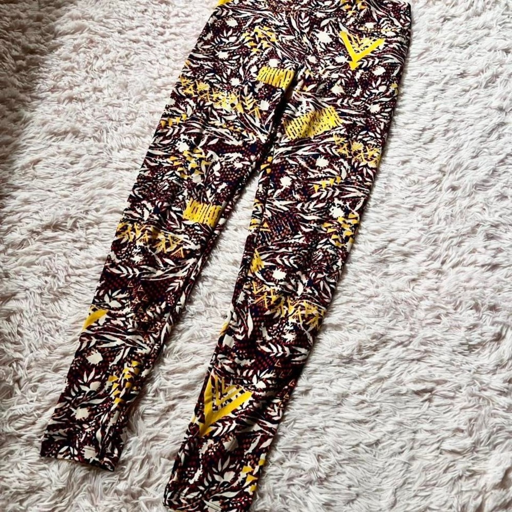 Lularoe Geometric Floral Bold Vivid Hippie Loungewear Whimsical Printed Leggings